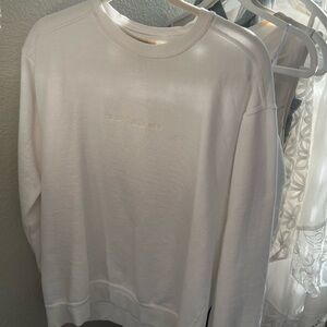 In my bride era sweatshirt.